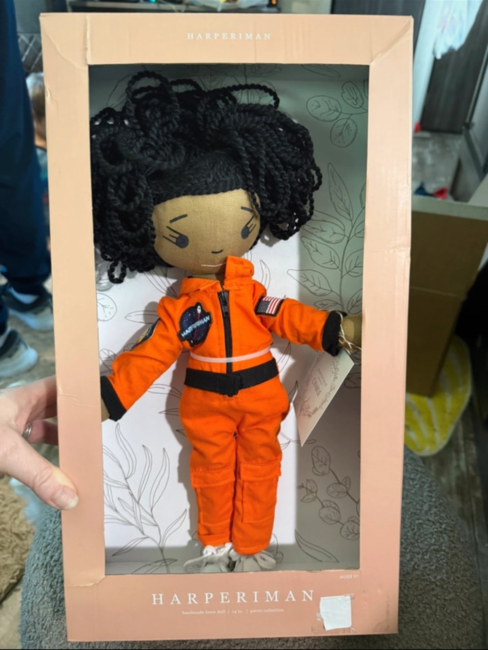 Kids' Harperiman Doll in Orange Astronaut Outfit